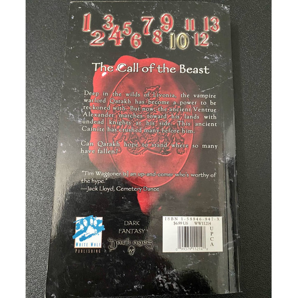 Dark Ages Gangrel, Dark Ages Clan Novel Book #10, By Tim Waggoner - Picture 2 of 4